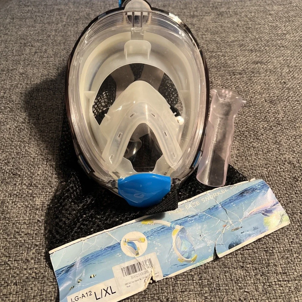 Free Breath‎ Revolutionary Full Dry Snorkeling Mask 180 Vision L/XL